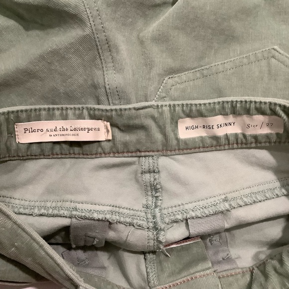 Pilcro & The Letterpress Anthropologie High Rise Skinny Pants Corduroy - Picture 6 of 13
